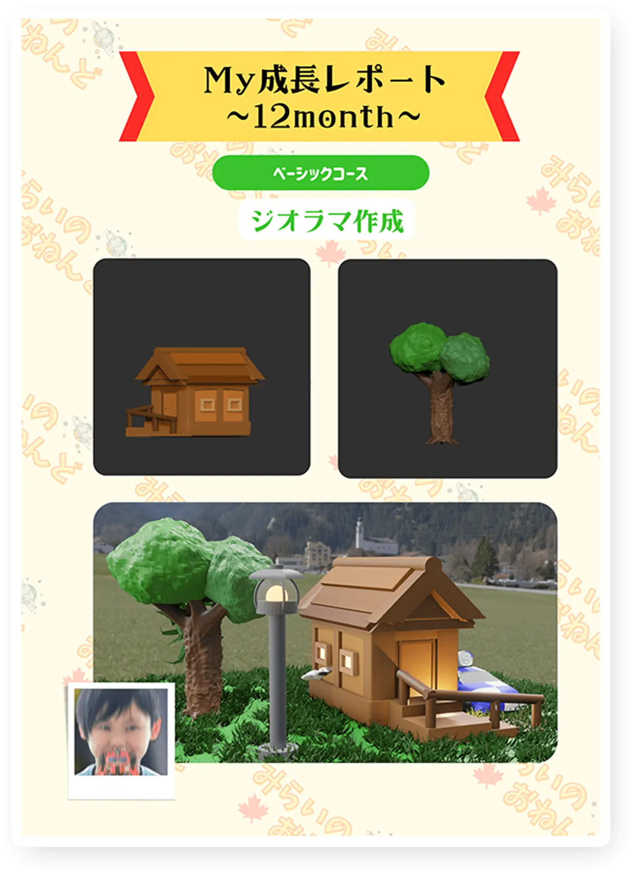 My成長レポート~12month~ ジオラマ完成
