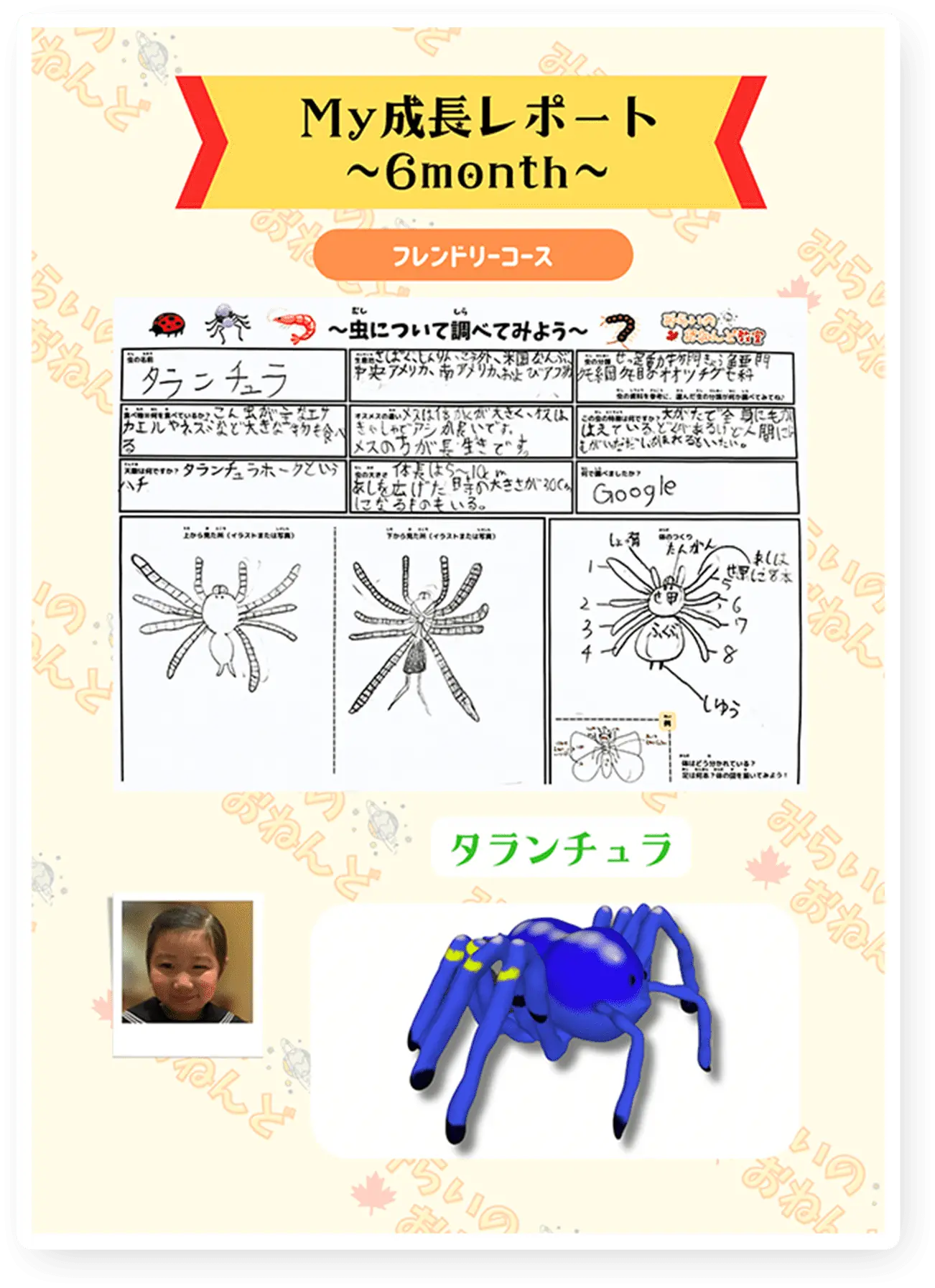 My成長レポート~6month~ タランチュラ